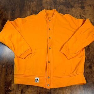 CHUMS Hurricane Button Down Sweat Shirt Small Orange‎